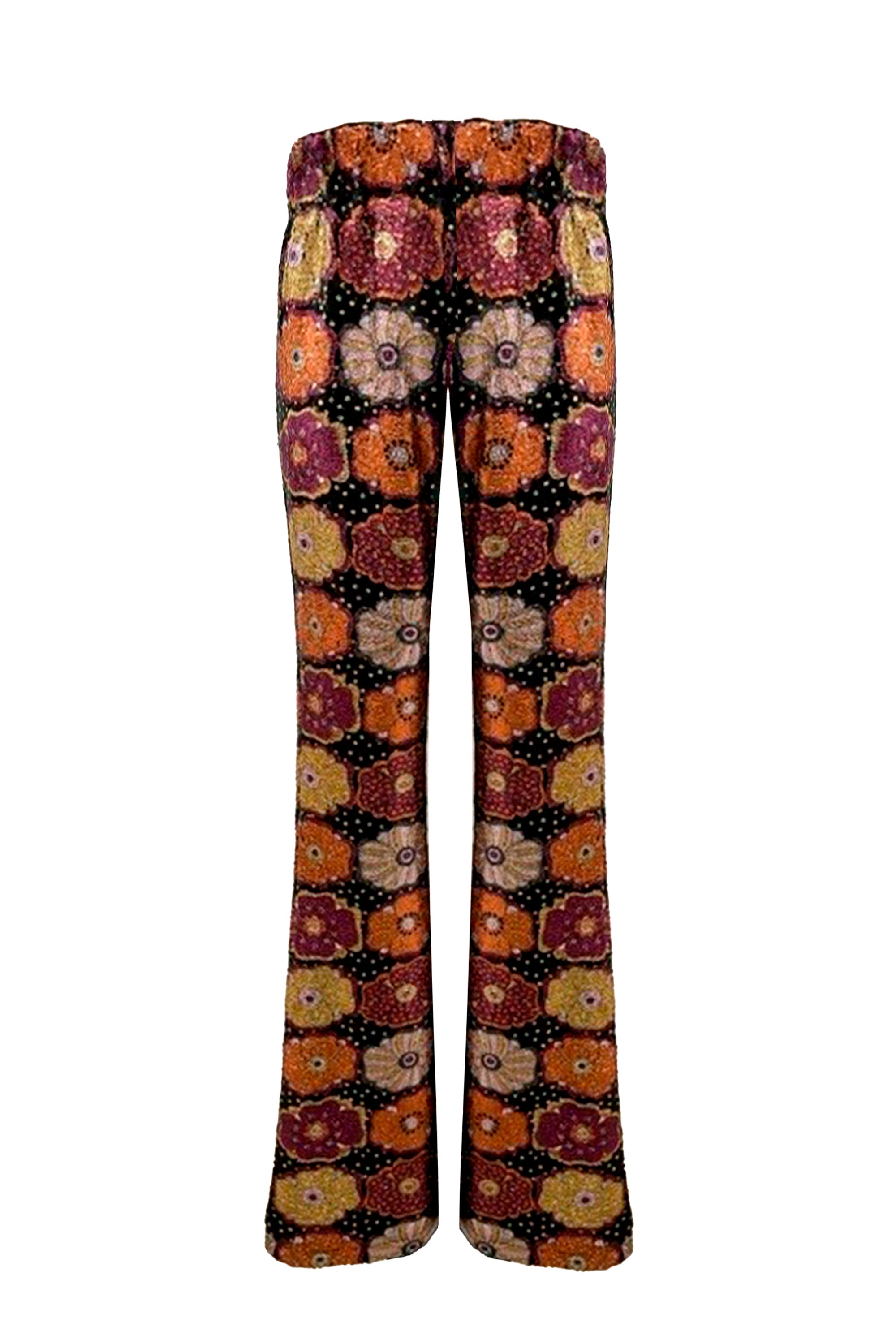Pantalon à imprimé à paillettes - Multicolore