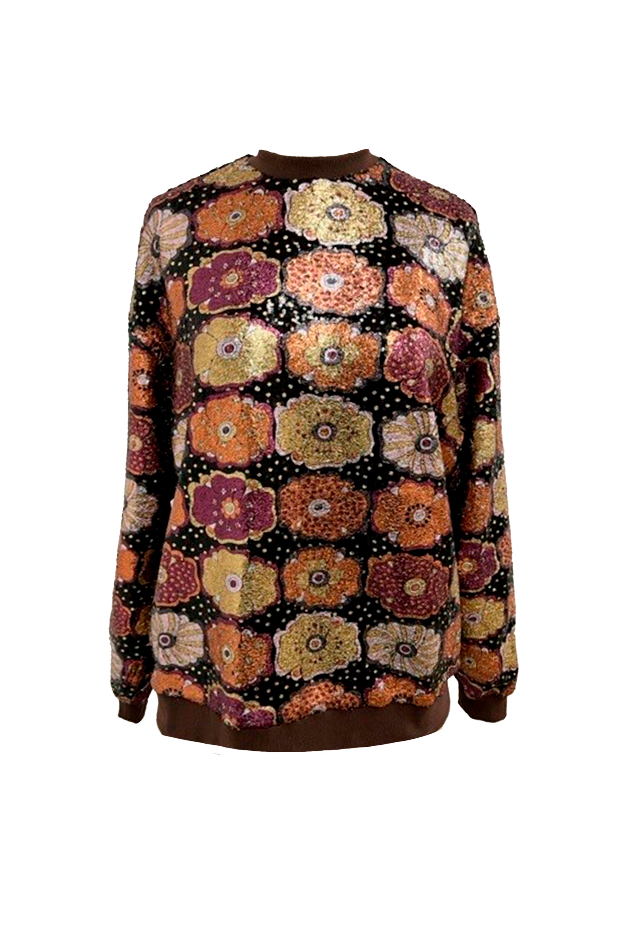 Sweat à imprimé à paillettes - Multicolore