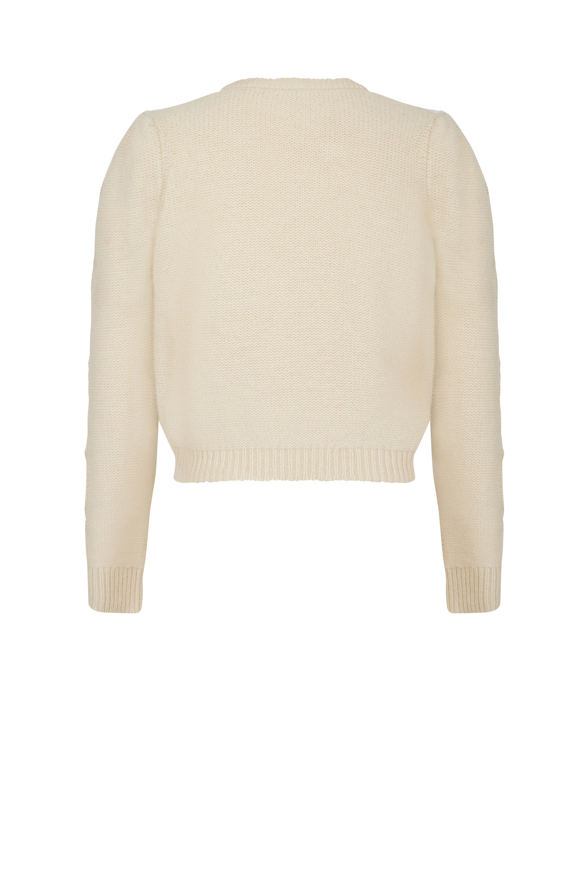 Cardigan torsadé en laine - Beige