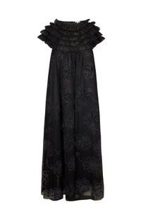 Robe à volants en tulle - Noir