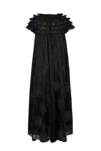 Robe à volants en tulle - Noir