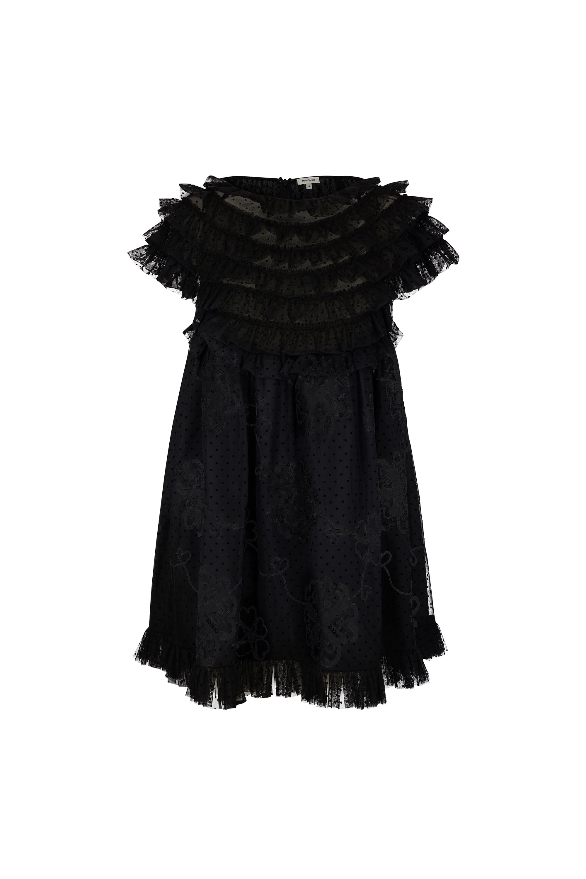 Robe Babydoll en tulle - Noir