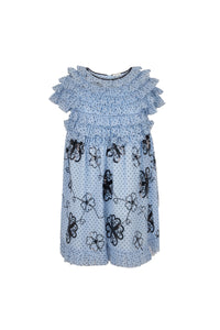 Robe Babydoll en tulle - Bleu