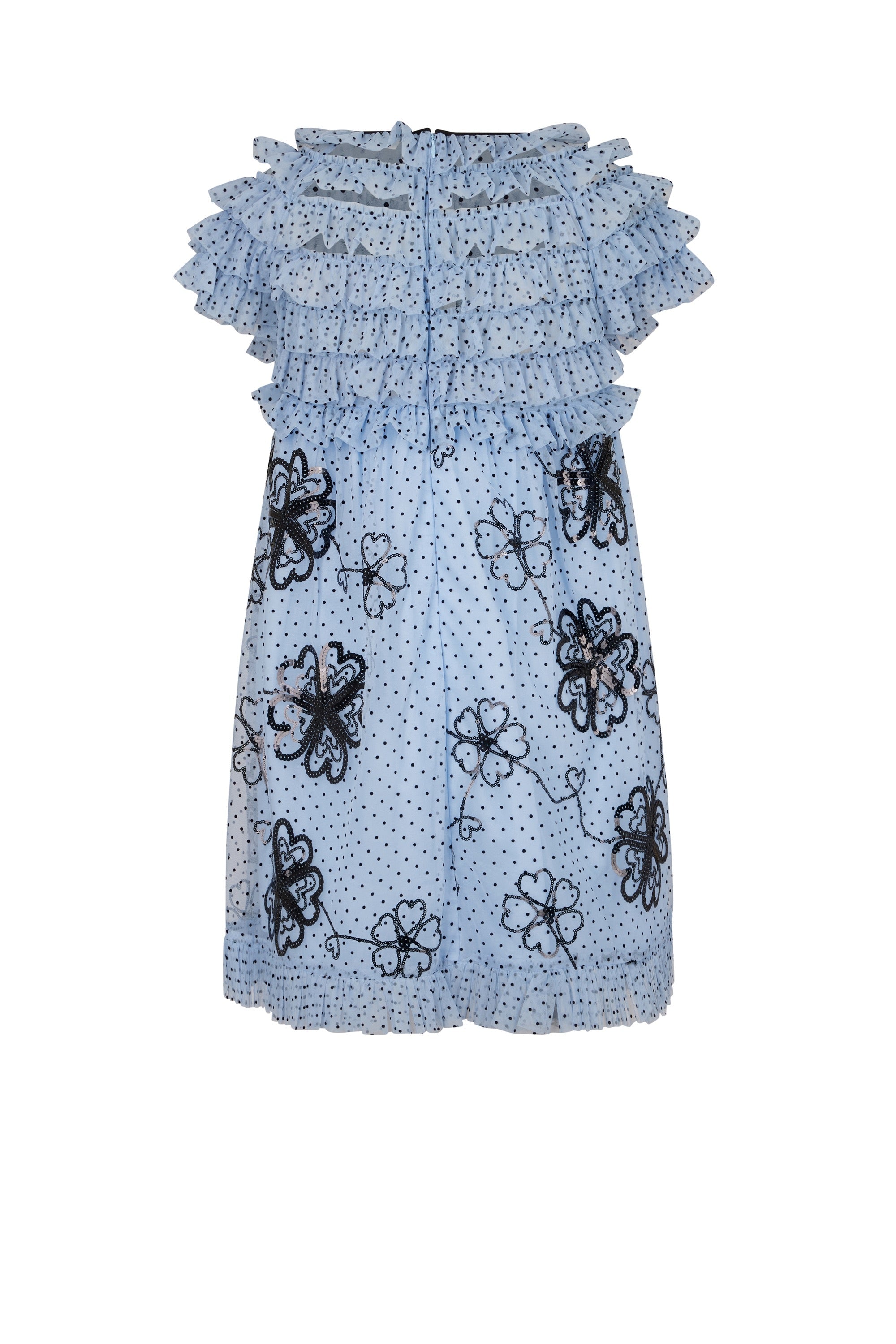 Robe Babydoll en tulle - Bleu