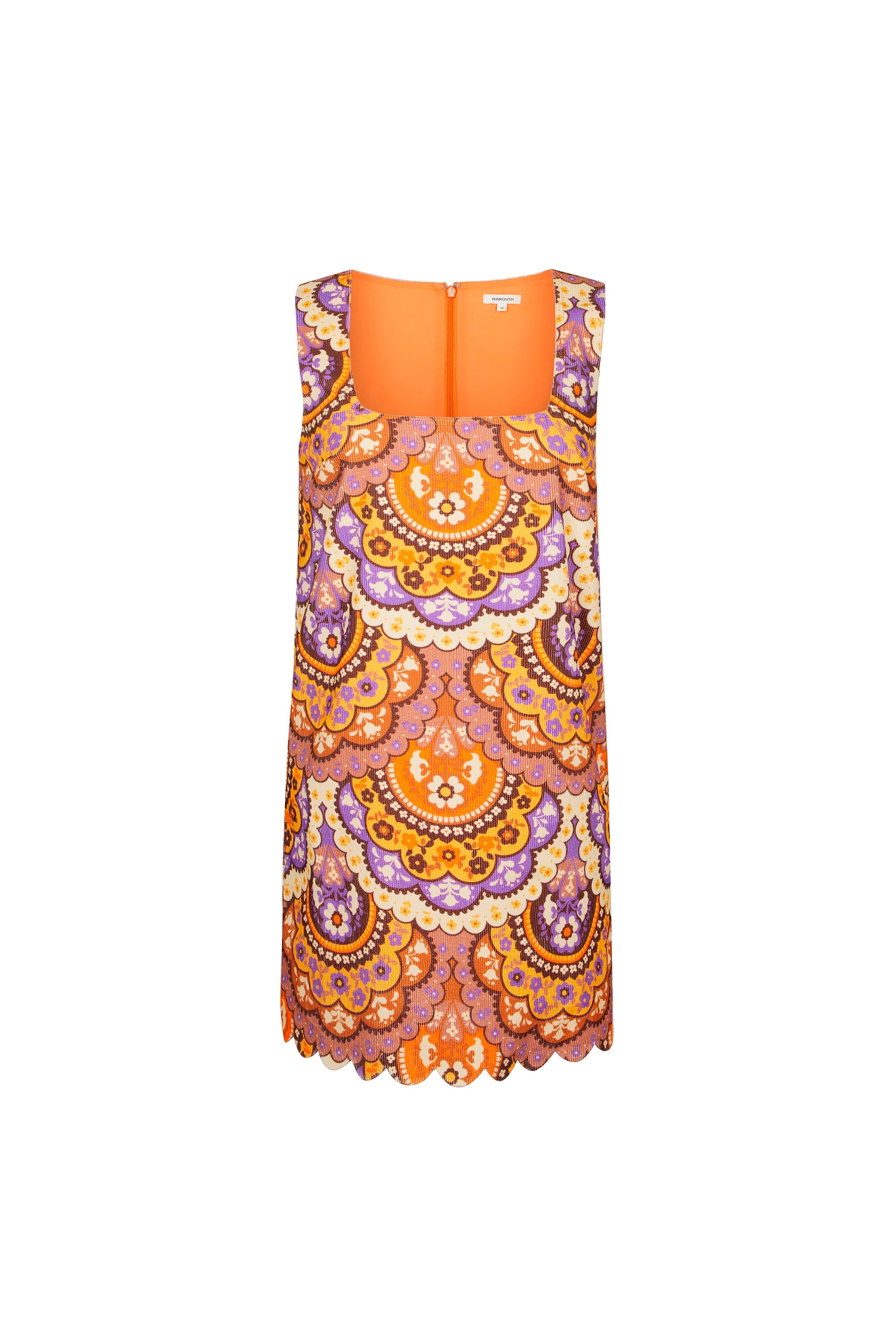 Mini Robe en velours à imprimé 70's - Violet