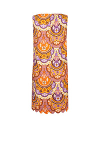 Mini Robe en velours à imprimé 70's - Violet