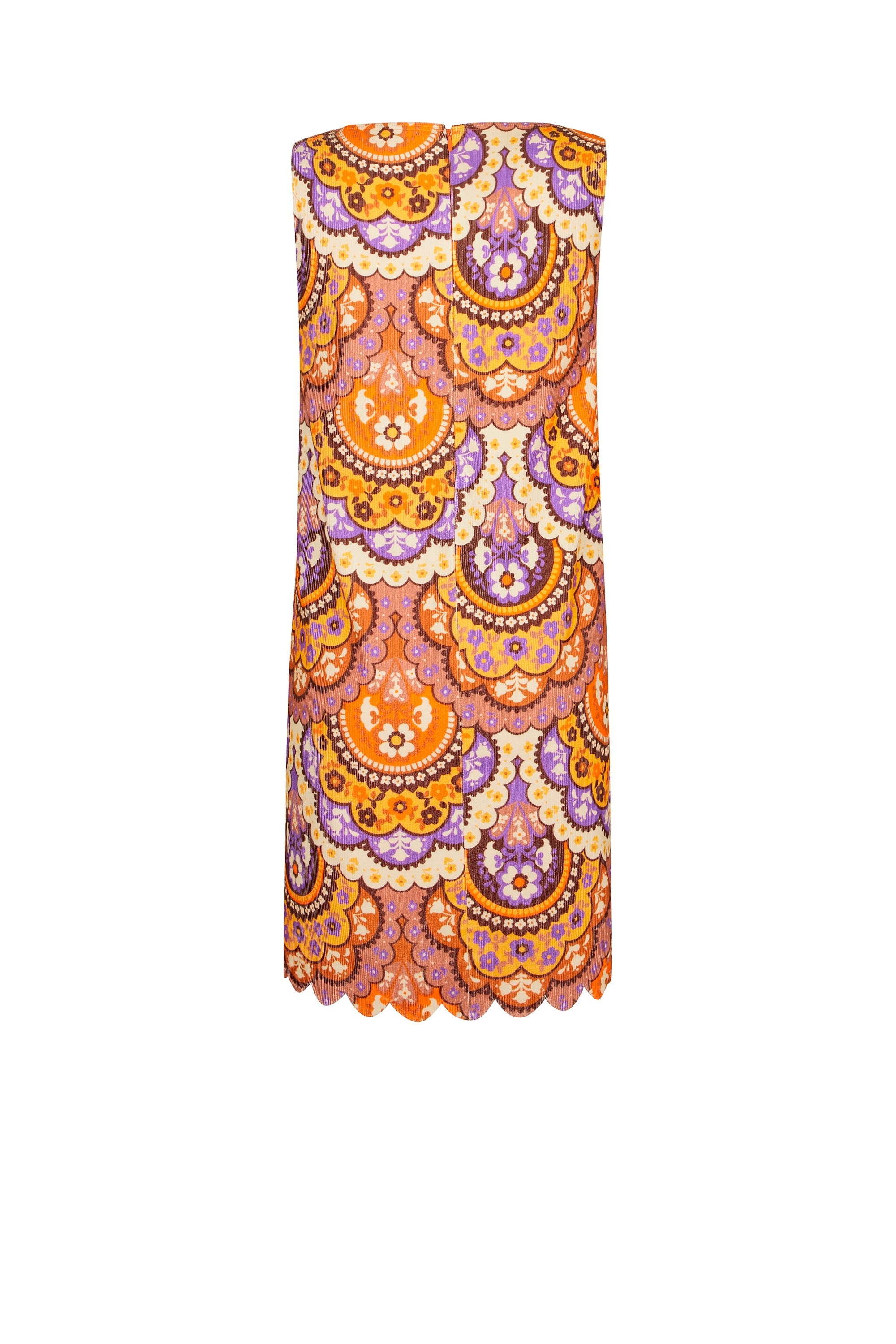Mini Robe en velours à imprimé 70's - Violet