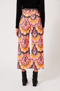 Pantalon en velours à imprimé 70's - Violet