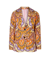 Veste en velours à imprimé 70's - Violet