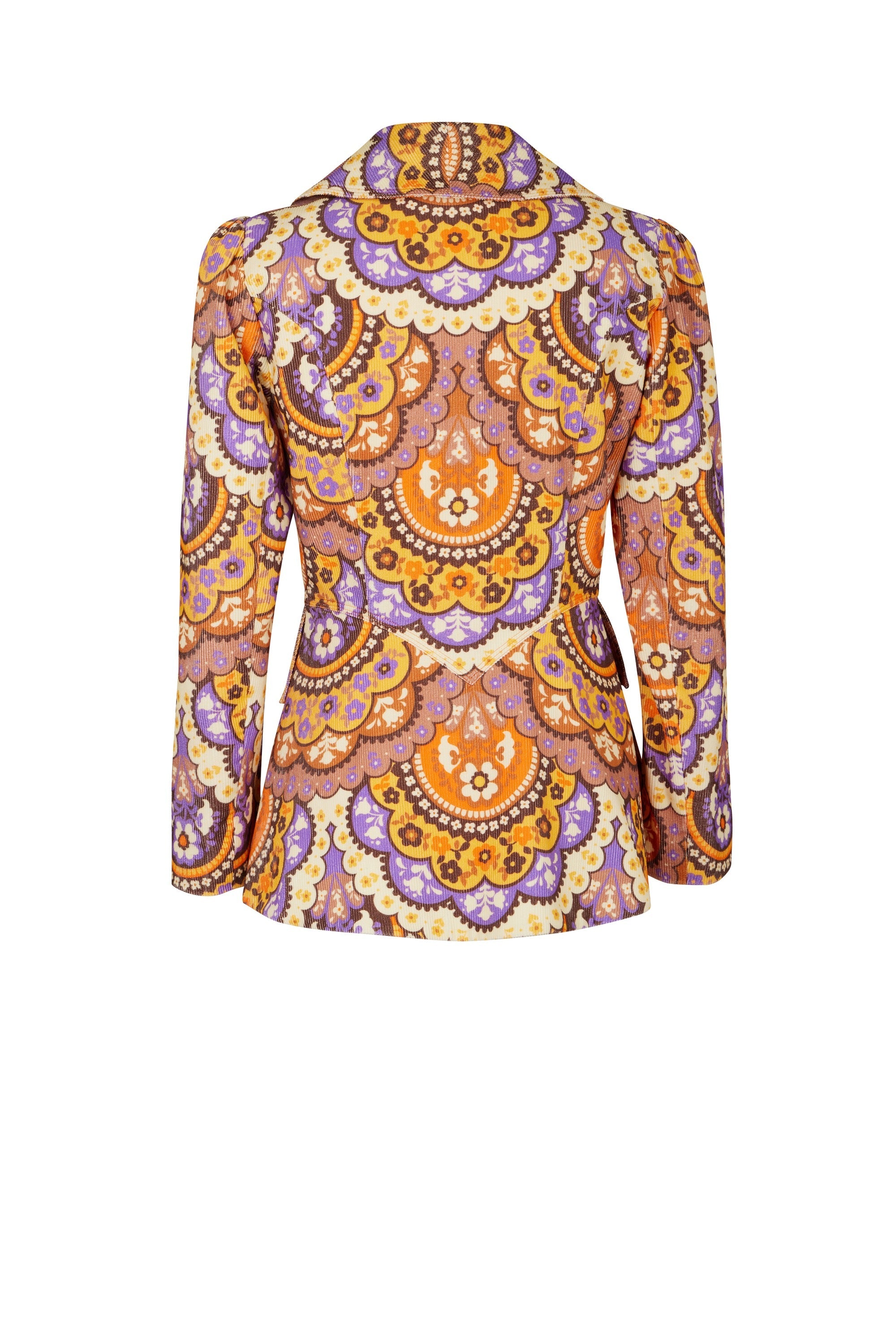 Veste en velours à imprimé 70's - Violet