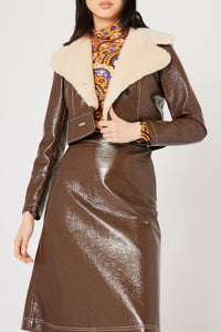 Veste en vinyle - Marron
