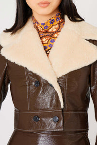 Veste en vinyle - Marron