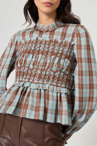 Top Baptème en laine - Marron