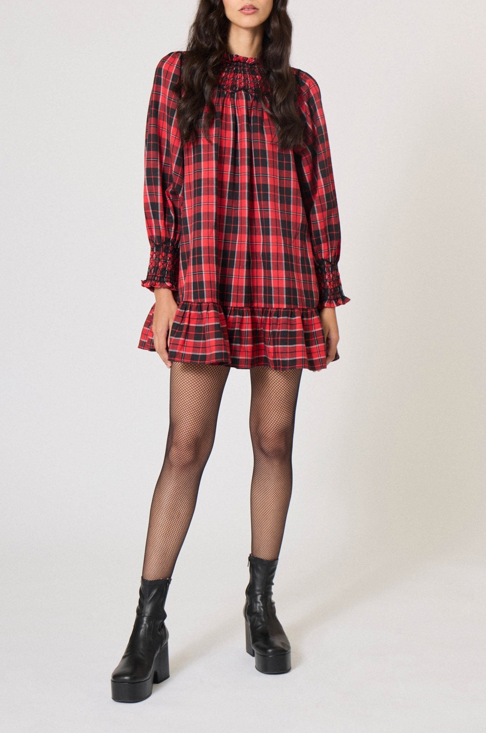 Robe courte Baptême D'Hiver - Rouge