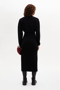 Jupe vintage en laine - Noir