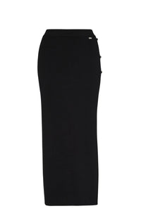 Jupe à agrafes strassées - Noir