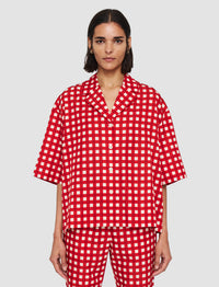 NEW / 2qty   Leopold-Blouse-Vichy Co Silk
