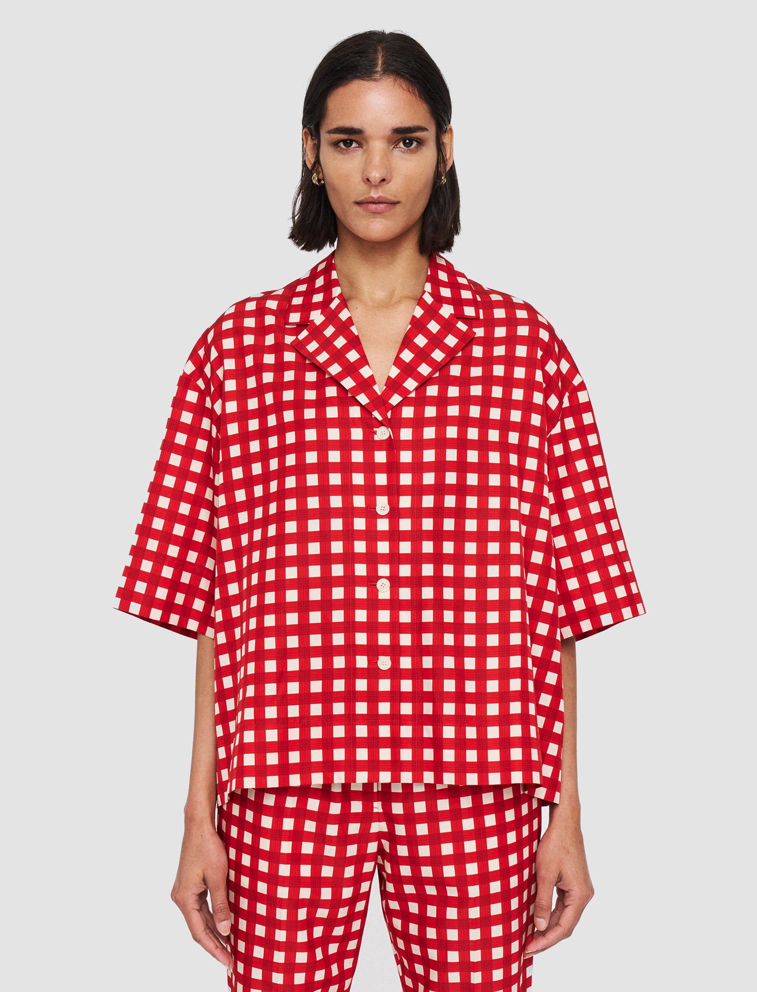 NEW / 2qty   Leopold-Blouse-Vichy Co Silk