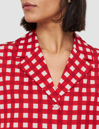 NEW / 2qty   Leopold-Blouse-Vichy Co Silk