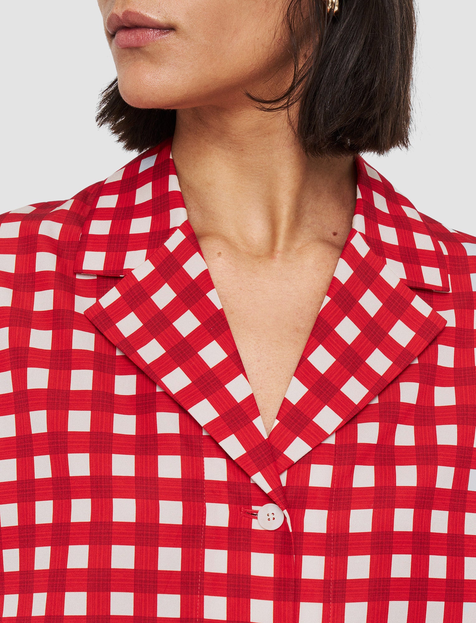 NEW / 2qty   Leopold-Blouse-Vichy Co Silk