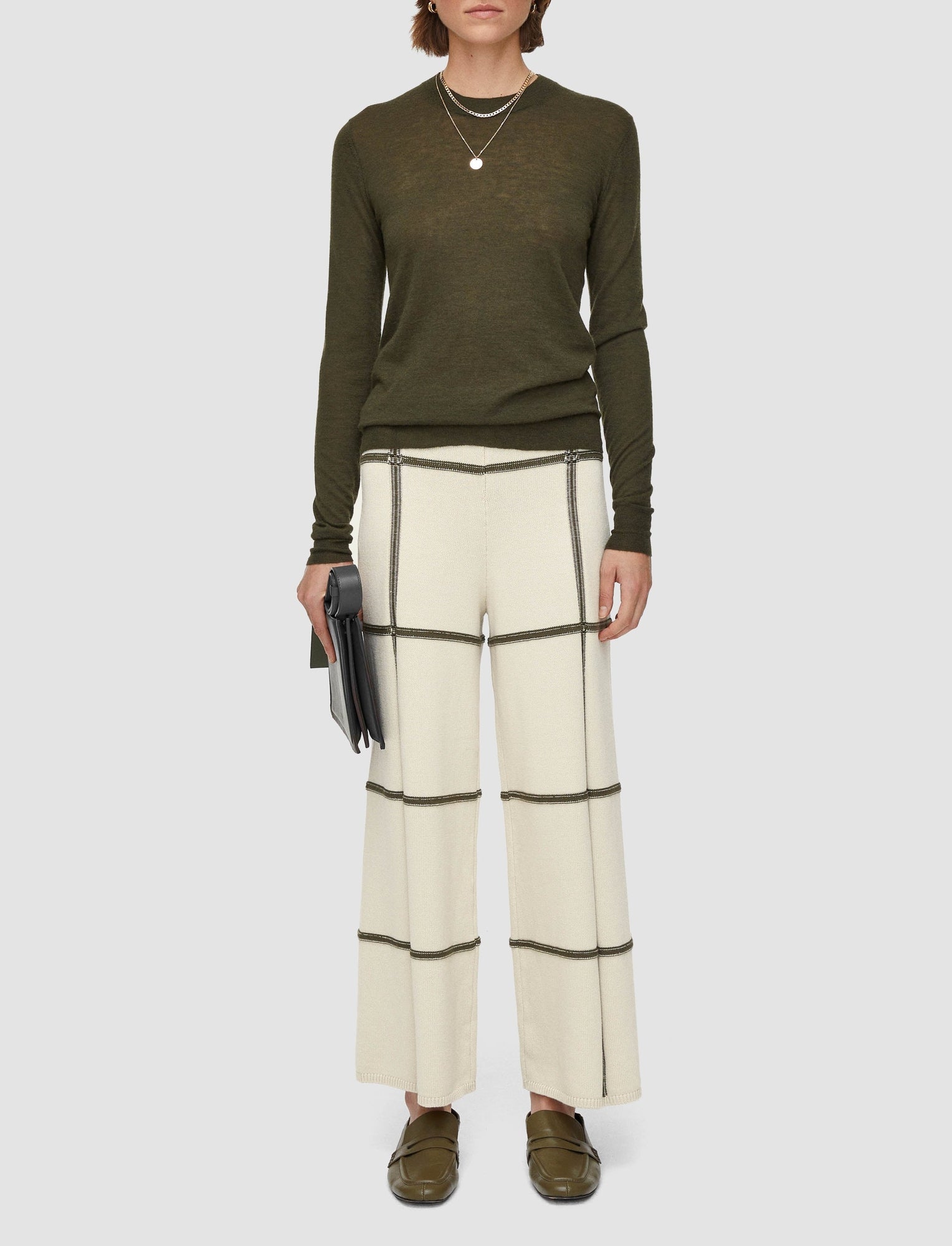 DJV /  11qty / 150€ / 3-3 / ST100%   Culotte Pants-Grid Co Silk