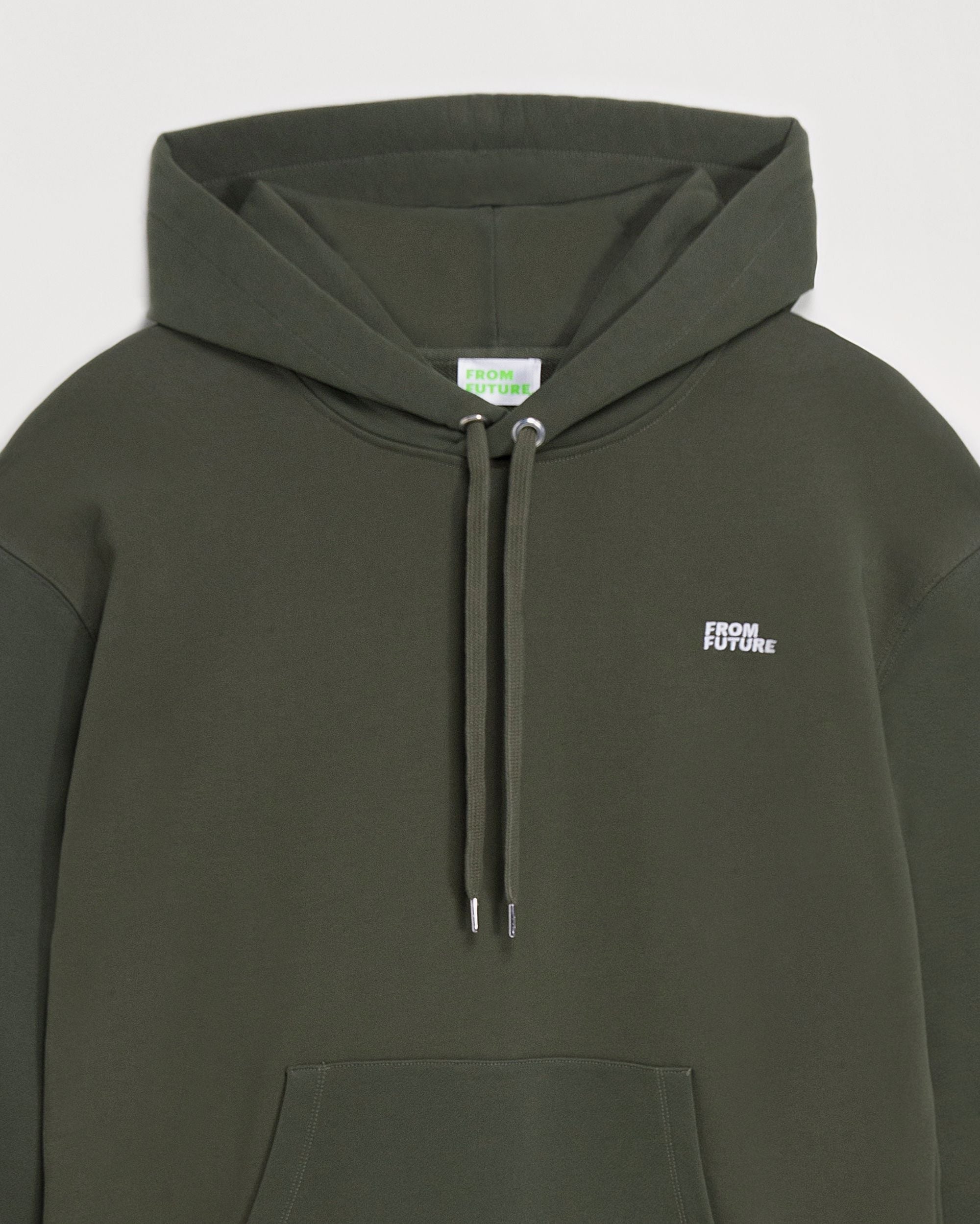 Hoodie unisexe oversize à broderie - Khaki