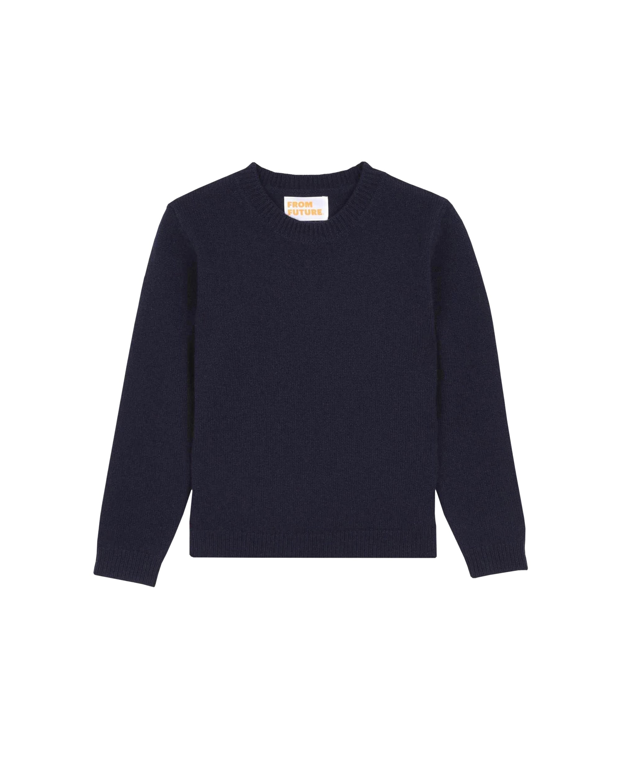 Pull Light Kids à col rond en cachemire - Ink Blue