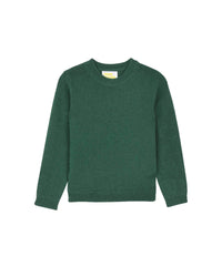 Pull Light Kids à col rond en cachemire - Pine Green