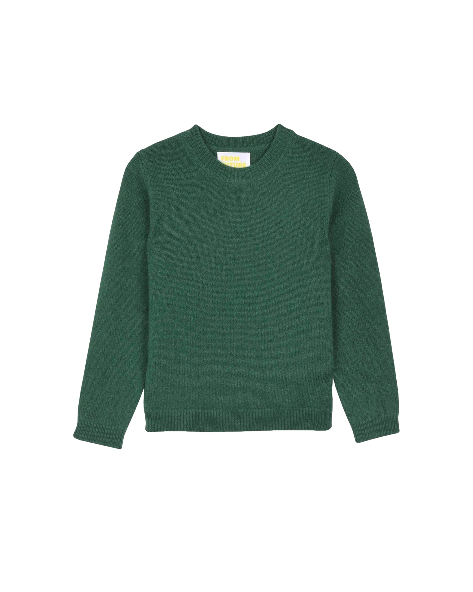 Pull Light Kids à col rond en cachemire - Pine Green