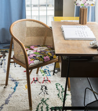 Fauteuil Cavallo en bois et cannage - Multicolore