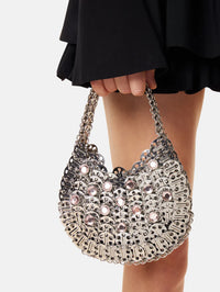 Sac Moon 1969 à disques - Silver & Light Pink