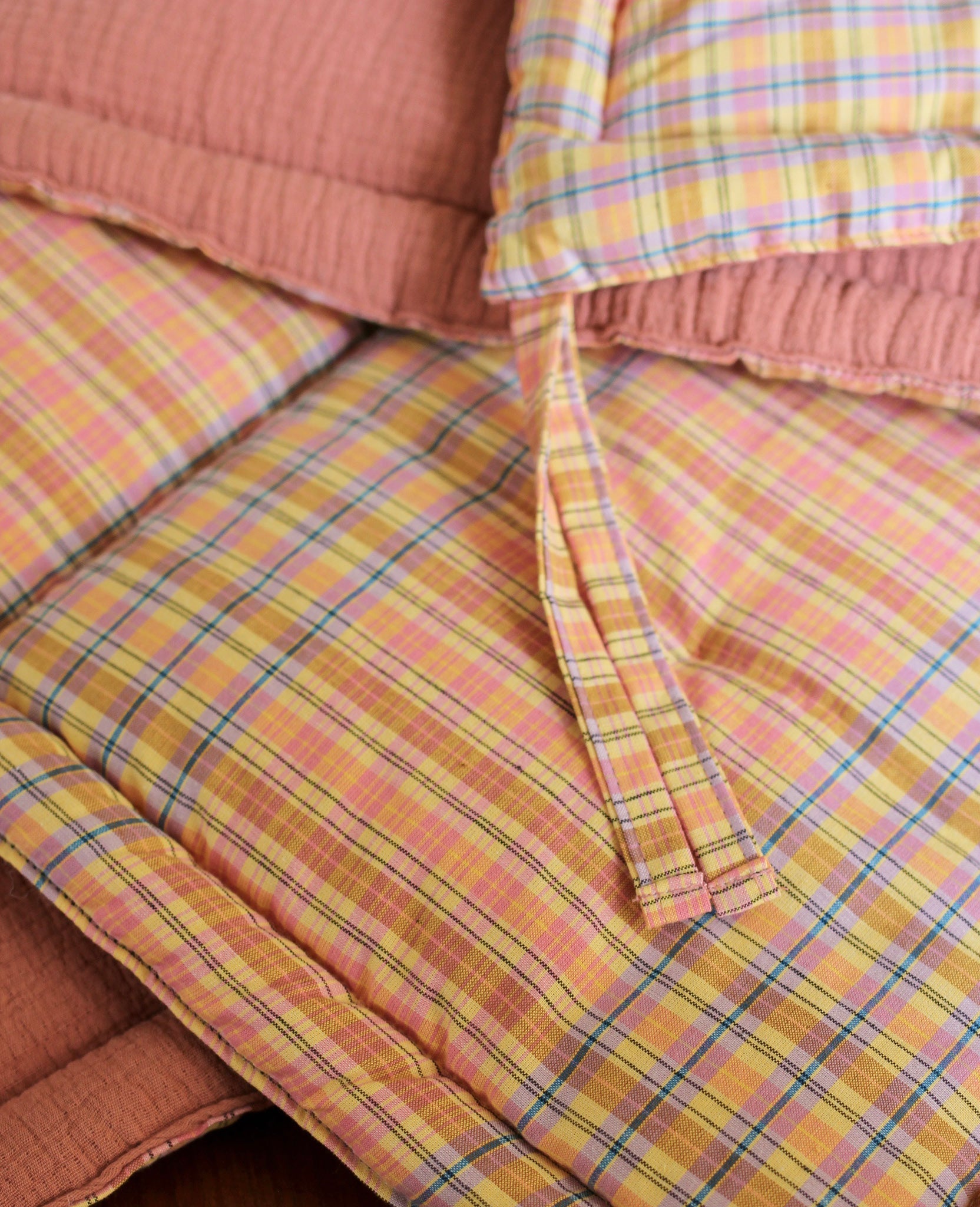 Tapis d'éveil Nido Bonjour en gaze de coton - Rose