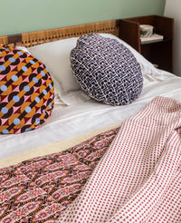 Coussin Bomboloni en velours - Bleu