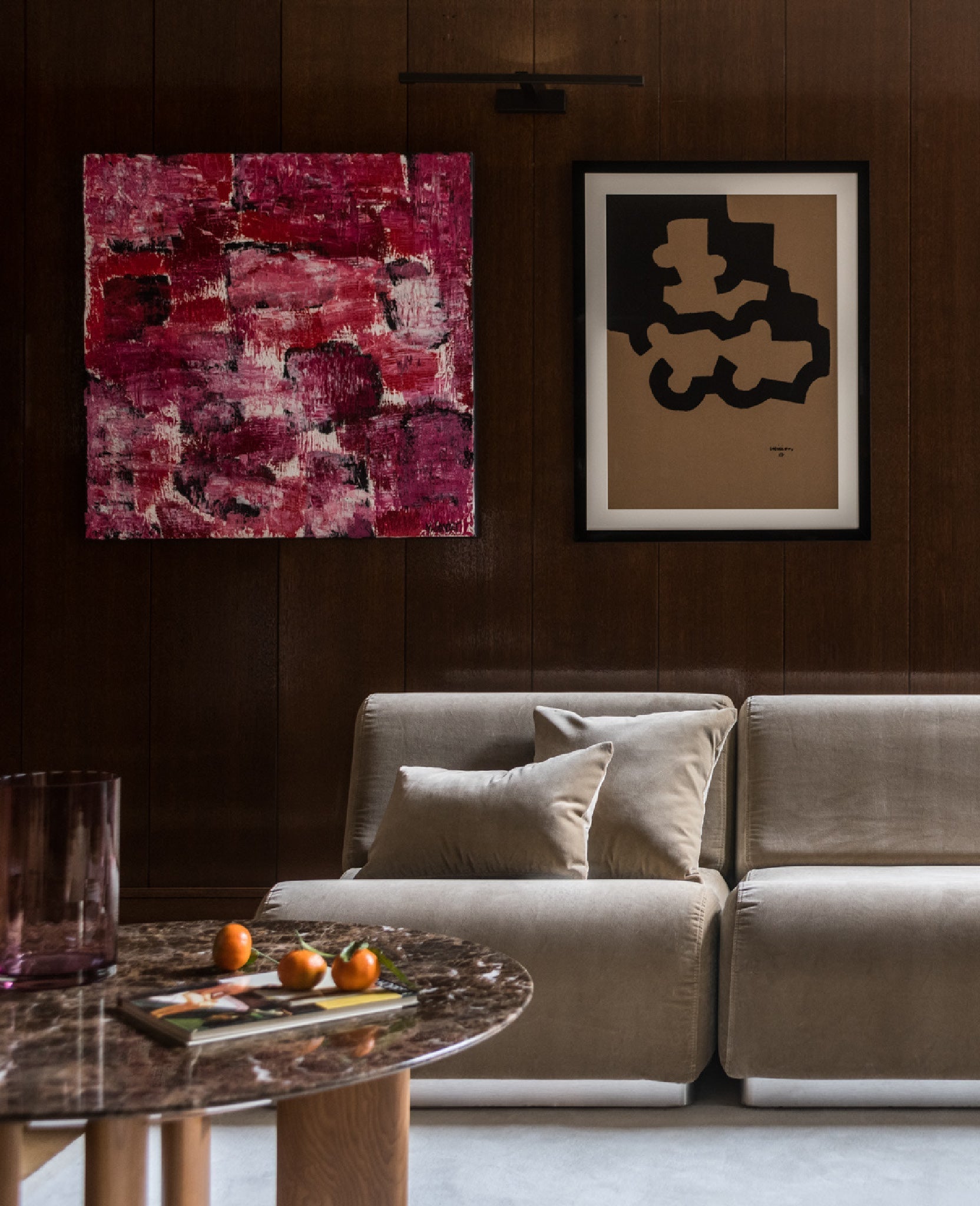 Coussin Rotondo en velours - Camel
