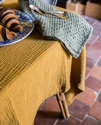 Nappe Allegra en gaze de coton - Moutarde
