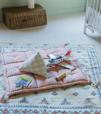 Tapis d'éveil Nido Bonjour en gaze de coton - Rose
