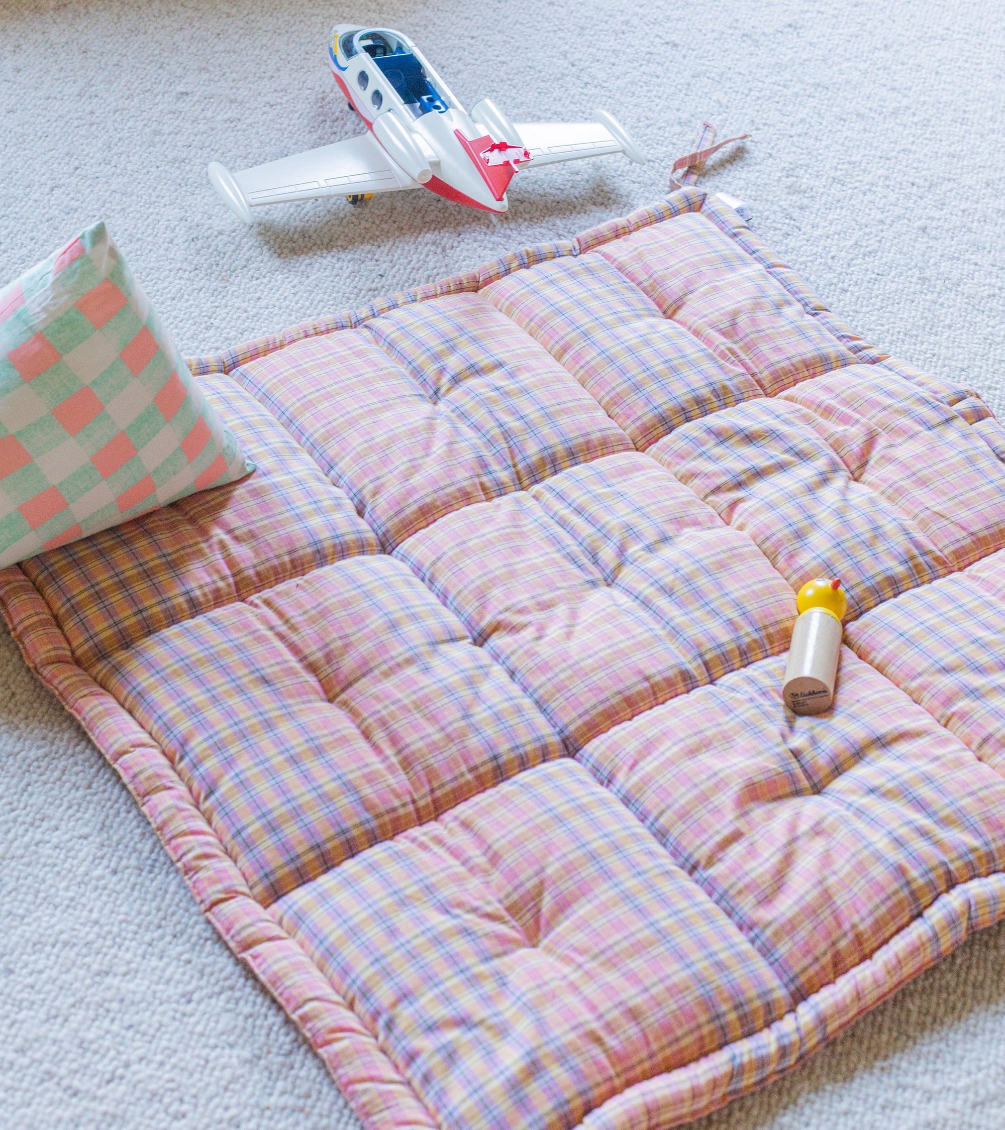 Tapis d'éveil Nido Bonjour en gaze de coton - Rose
