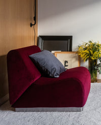 Coussin Carino en velours côtelé - Gris