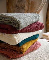 Plaid Copertina en gaze de coton - Bordeaux