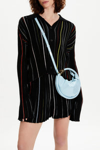 Sac Domino mini en vinyle - Baby Blue