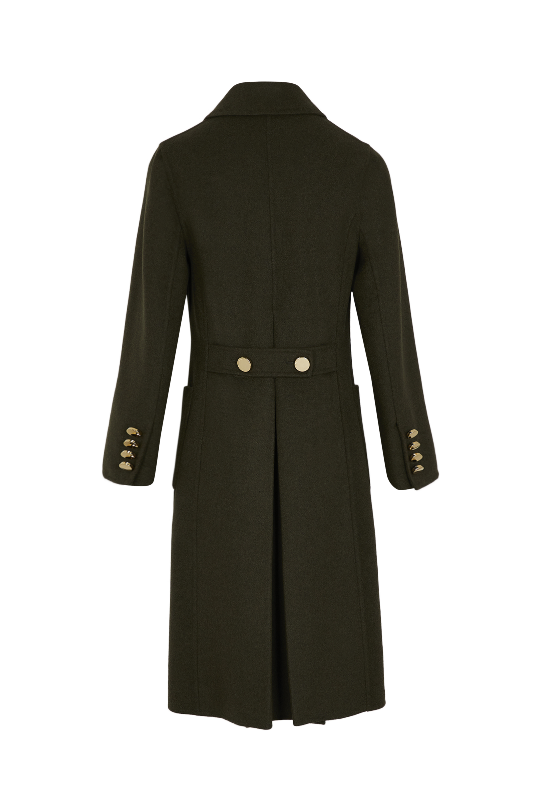 Manteau double face en laine - Kaki