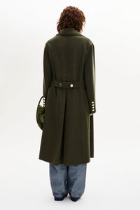 Manteau double face en laine - Kaki