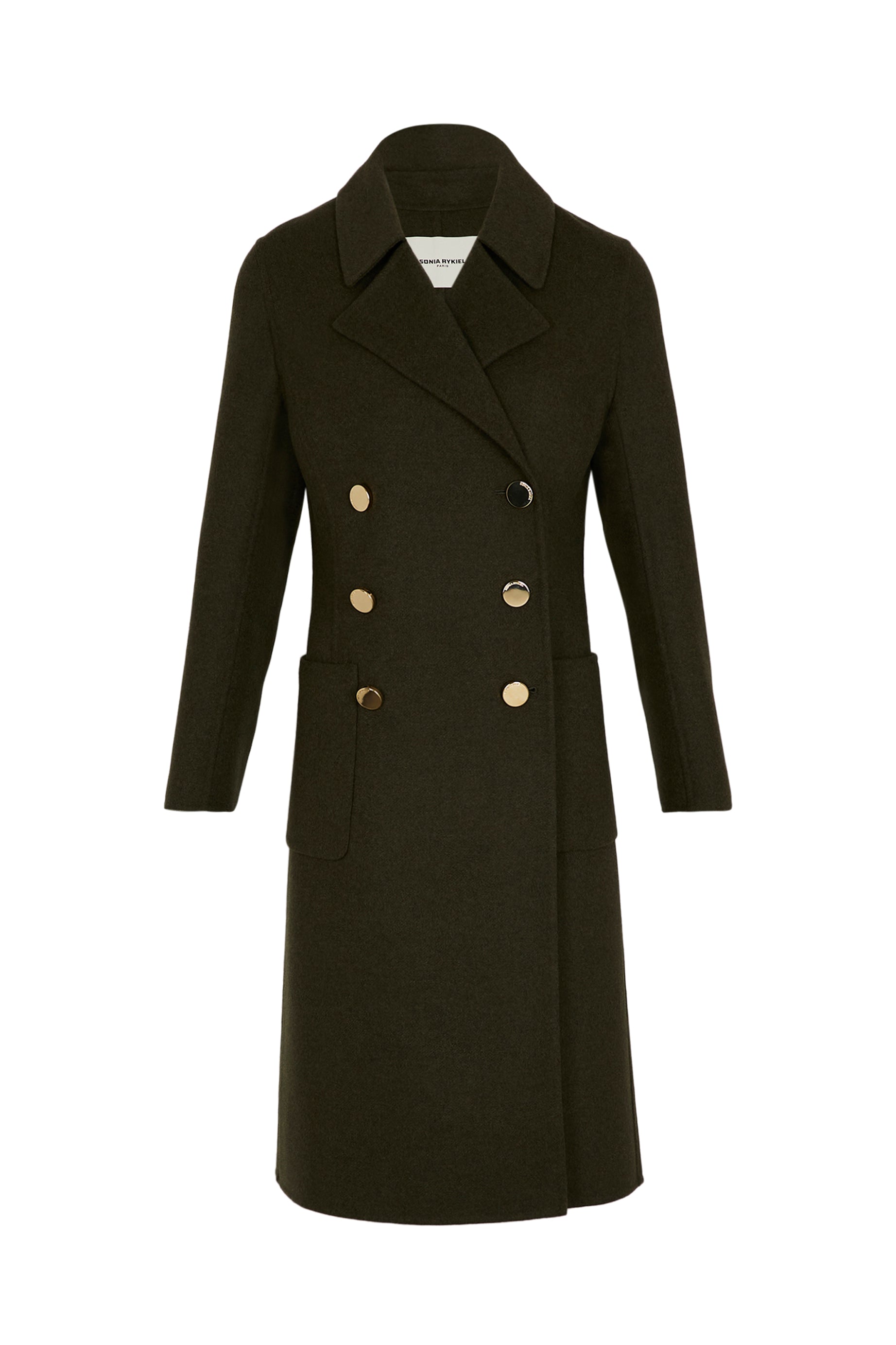 Manteau double face en laine - Kaki