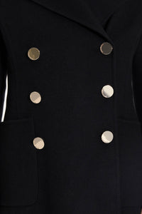 Manteau double face en laine - Noir