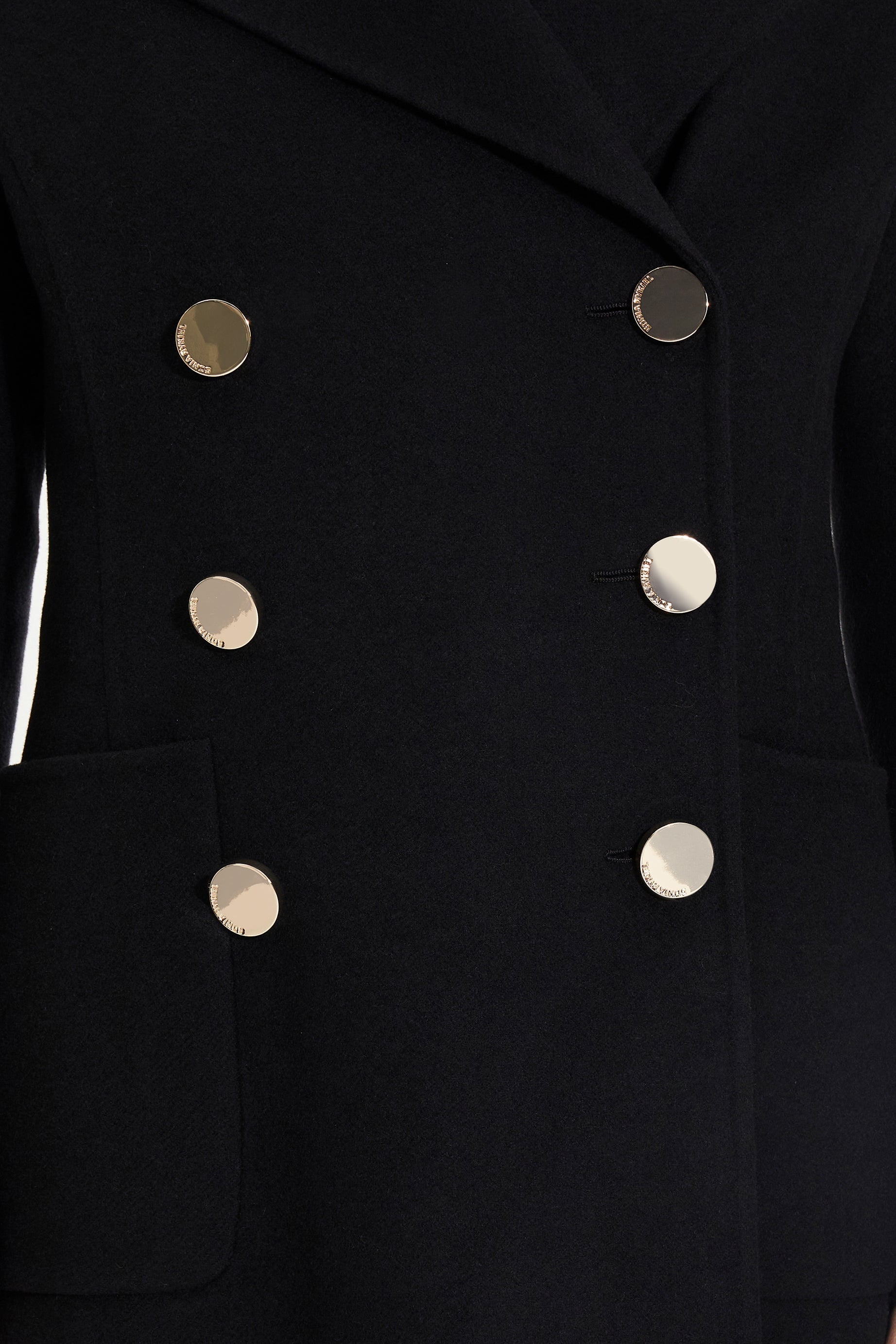 Manteau double face en laine - Noir