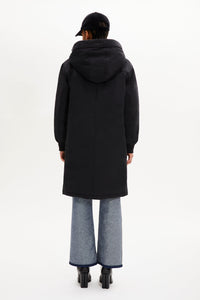 Manteau parka à capuche - Noir