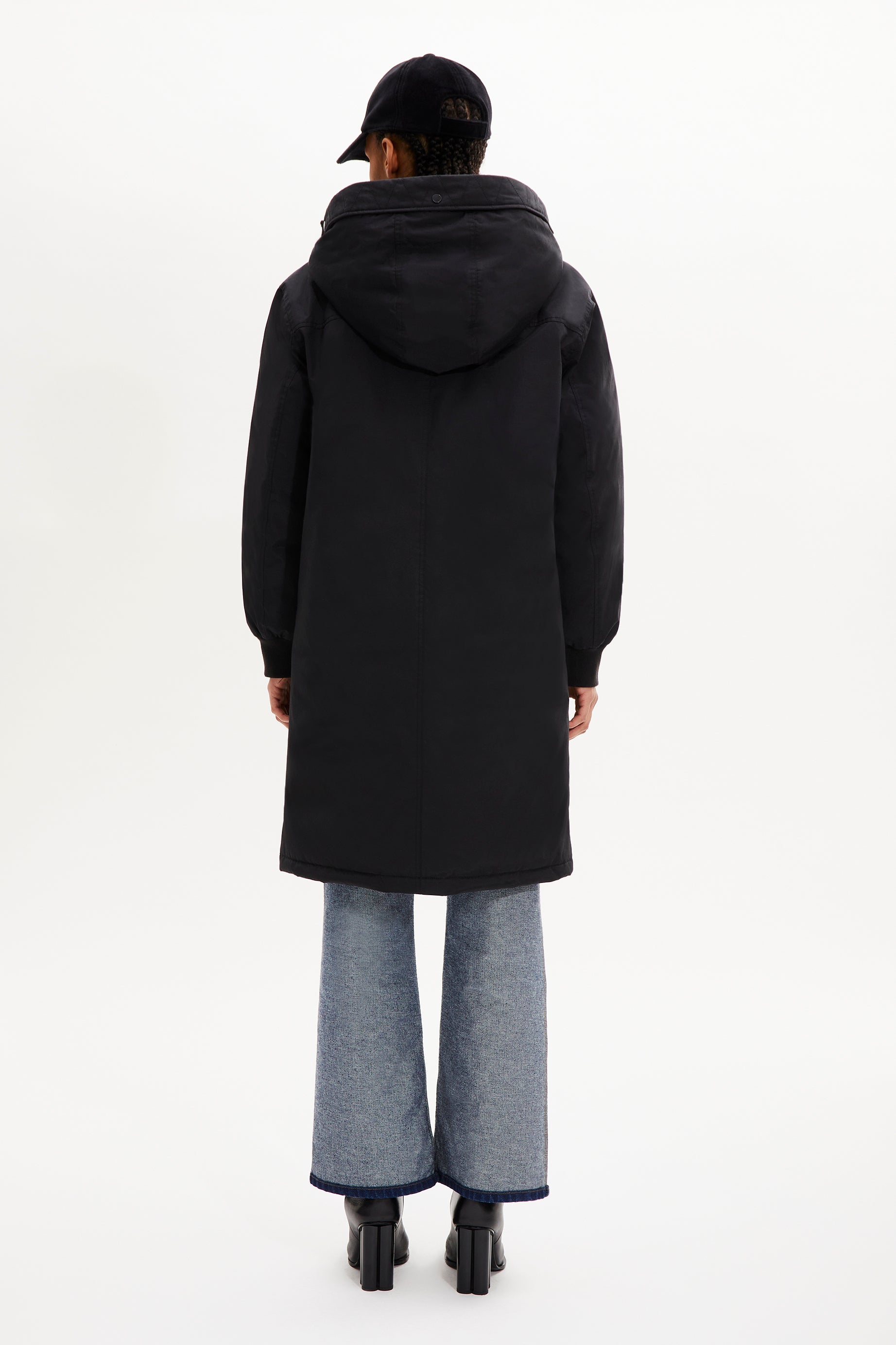 Manteau parka à capuche - Noir