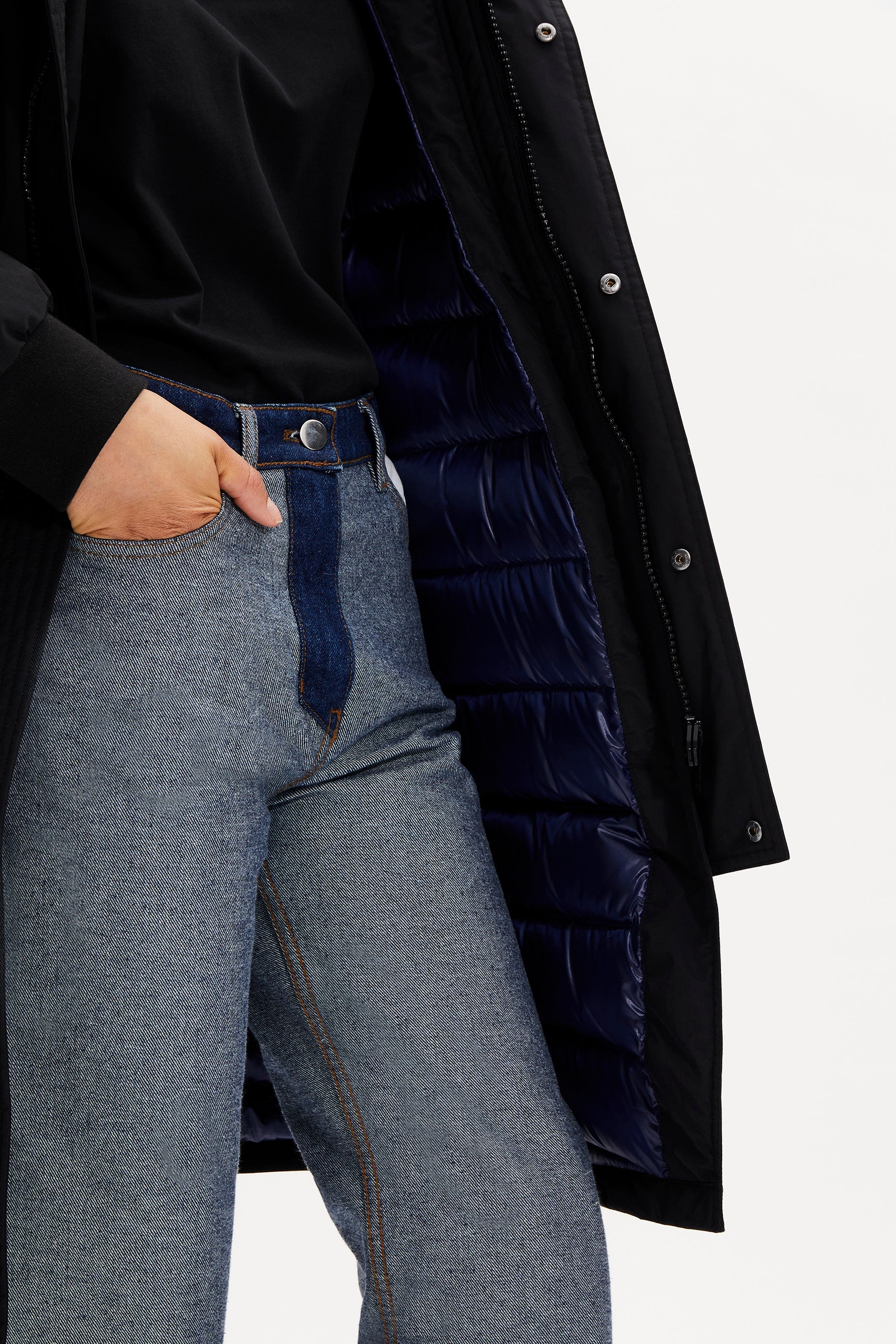 Manteau parka à capuche - Noir