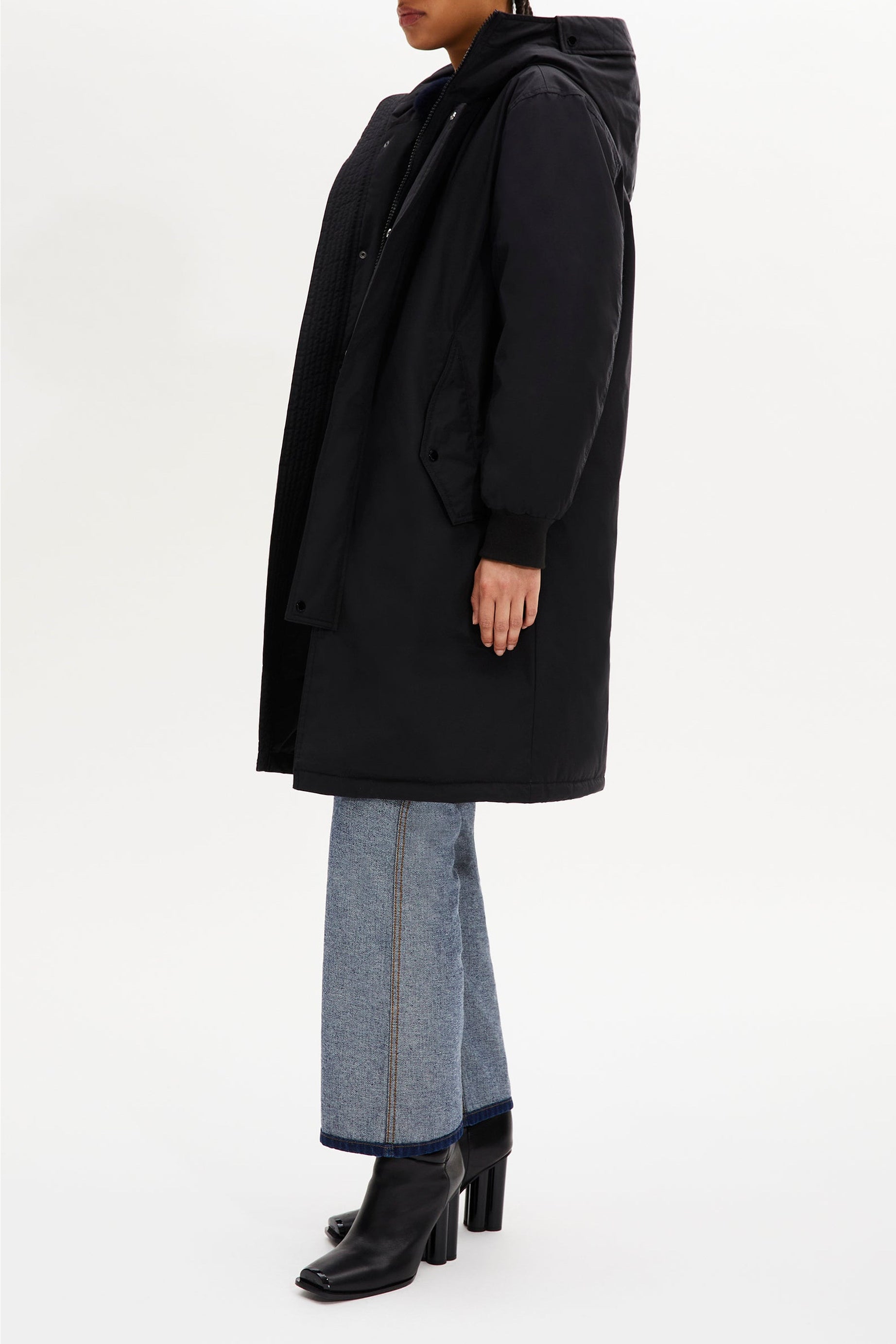 Manteau parka à capuche - Noir