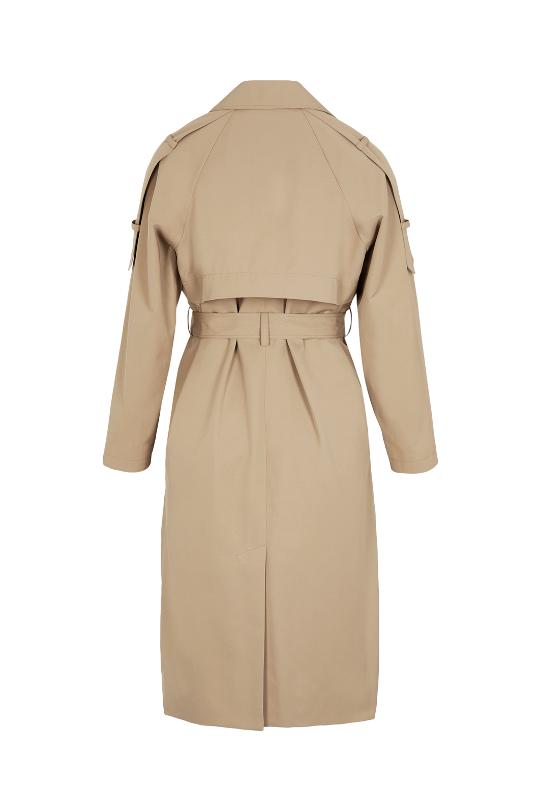 Manteau trench ceinturé à double boutonnage - Beige
